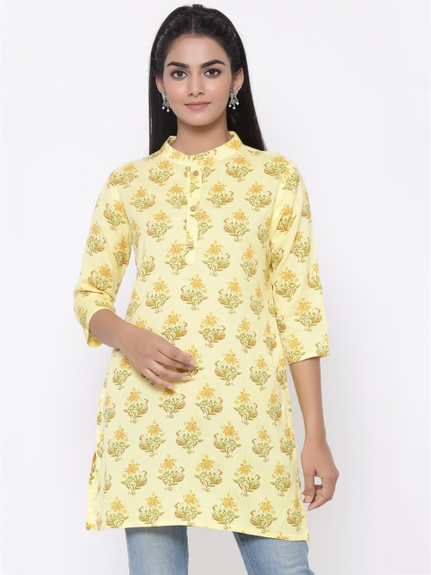 

Fabriko Women Yellow Printed Kurti