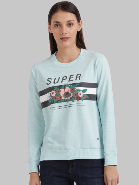 

Parx Women Blue Printed Sweatshirt
