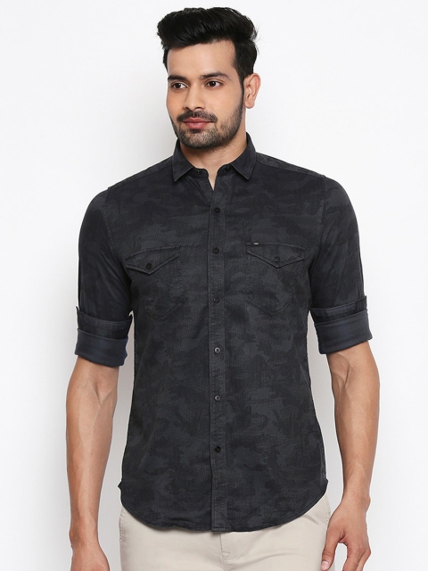 

Killer Men Black Slim Fit Printed Casual Shirt