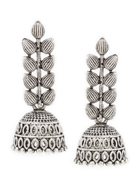 

SATCHEL Silver-Toned Dome Shaped Drop Earrings