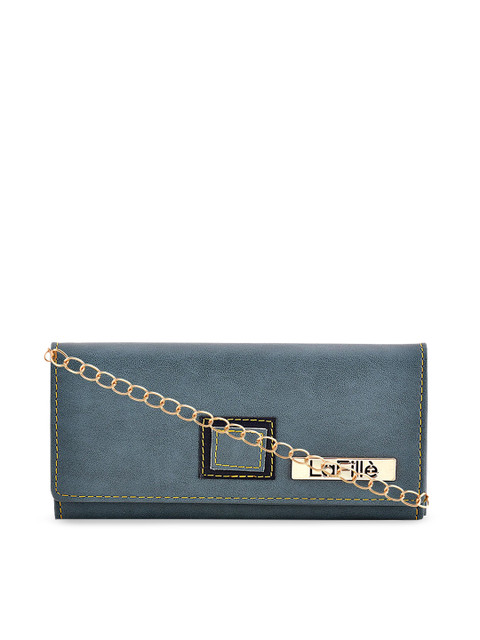 

LaFille Women Blue Solid Two Fold Wallet