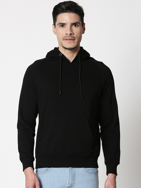 

Bewakoof Men Black & Black Solid Sweatshirt