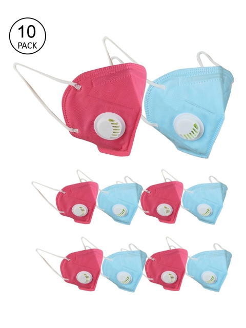 

OOMPH Unisex Pack Of 10 5-Ply N95 Masks, Turquoise blue