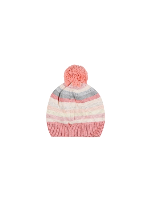 

GAP Girls Multicoloured Crazy Stripe Pom Pom Hat, Multi