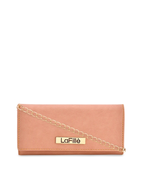 

LaFille Women Pink Solid Two Fold Wallet