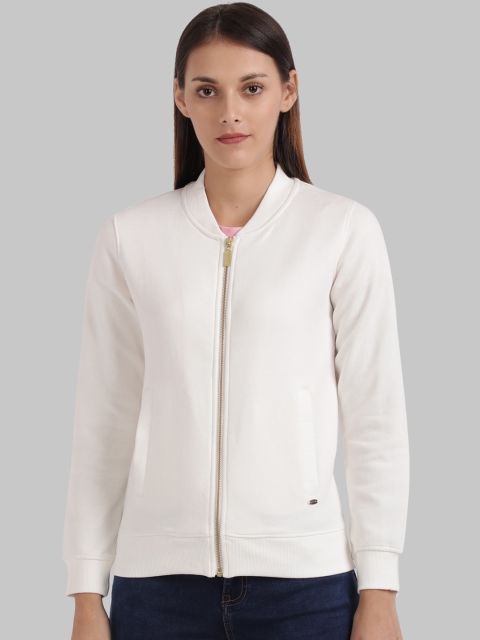 

Parx Women White Solid Sweatshirt