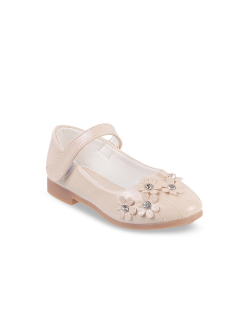 

Kittens Girls Beige Floral Embellished Mary Jane Ballerinas