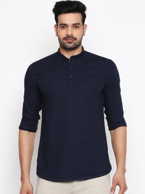 

Integriti Men Navy Blue Slim Fit Solid Casual Shirt