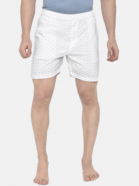 

beevee Men White Printed Boxers