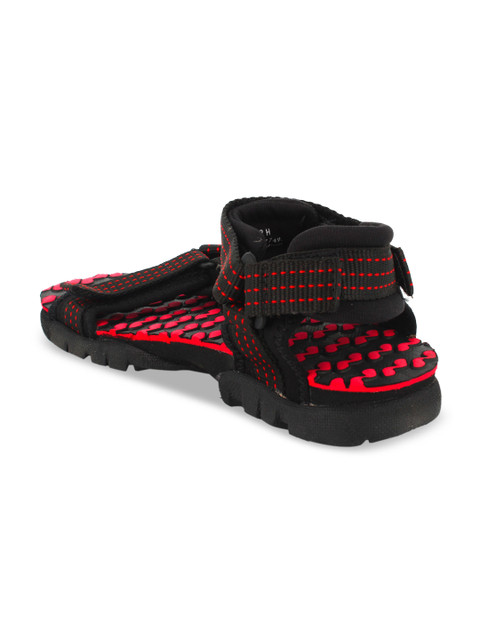 

Sparx Women Black & Red Printed Floater Sandals