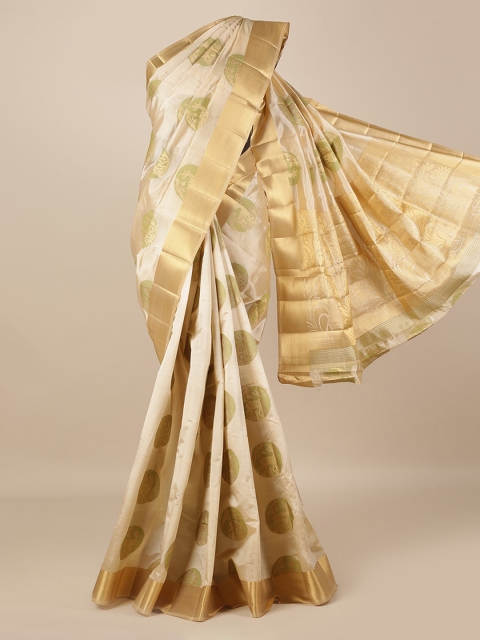 

Pothys Cream-Coloured Woven Design Saree