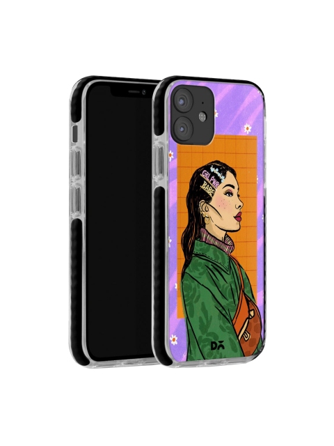 

DailyObjects Men Pink & Green Girl Power Babe iPhone 12 Stride Back Cover