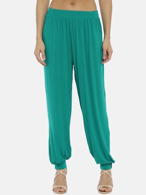 

Bitz Women Green Solid Loose-Fit Harem Pants
