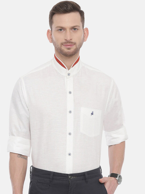 

Khoday Williams Men White Regular Fit Solid Semiformal Shirt
