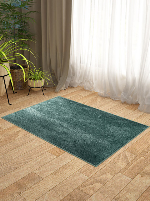 

Story@home Set of 2 Turquoise Blue Solid Anti-Skid Berlin Doormats