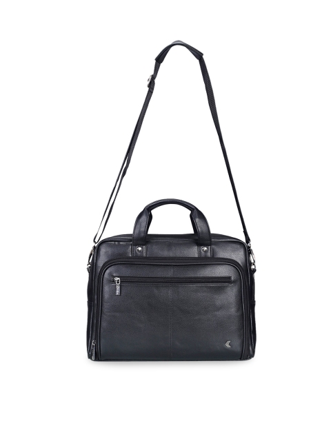 

Khadims Men Black Solid Laptop Bag