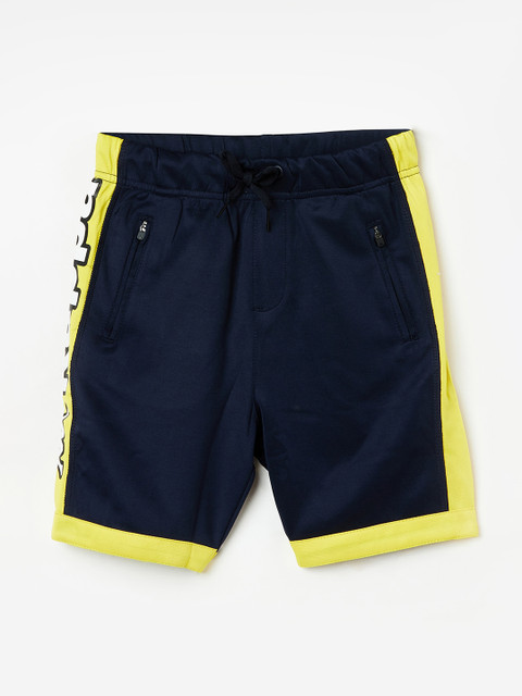 

Kappa Boys Navy Blue Solid Regular Shorts