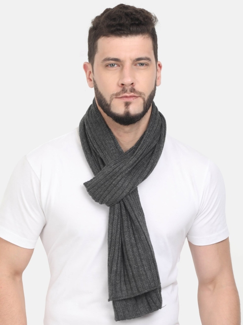 

FabSeasons Unisex Grey Casual Self Design Acrylic Woolen Muffler