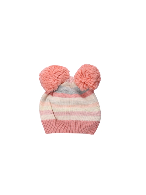 

GAP Baby Pink Crazy Stripe Pom-Pom Hat