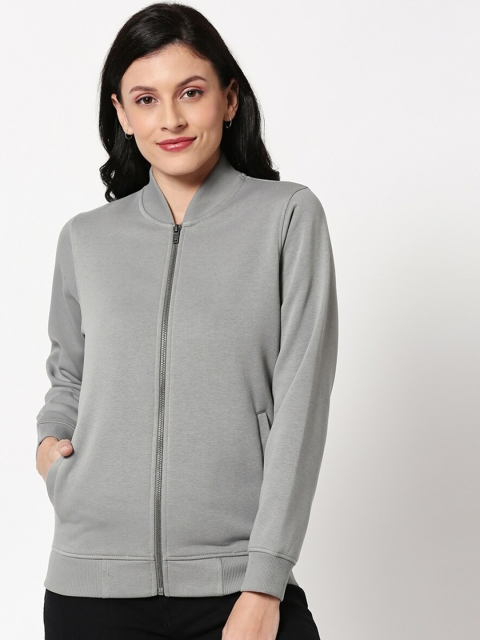 

Bewakoof Women Grey Solid Bomber