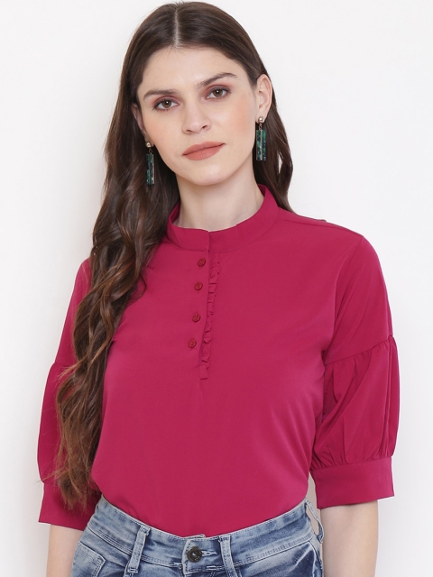 

Mayra Women Fuchsia Solid Shirt Style Top