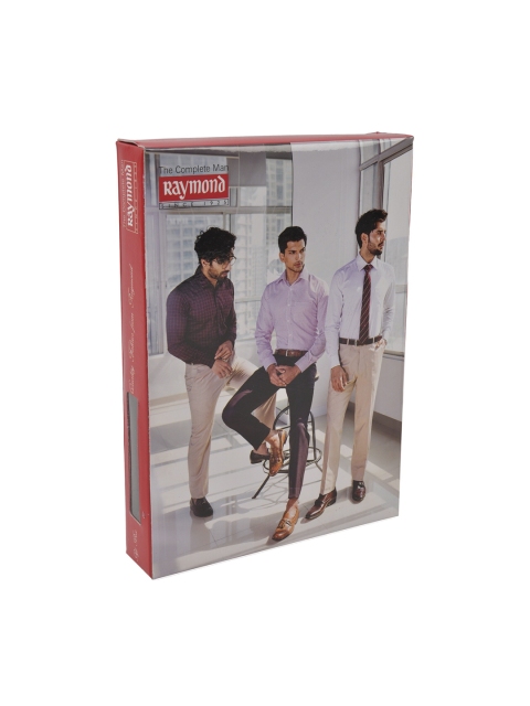 

Raymond Men Pink & Blue Checked Shirt Clothing Fabric With Gift Packing Box
