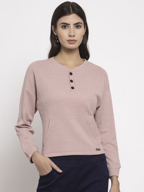 

Global Republic Women Old Dusk Pink Self Design Top