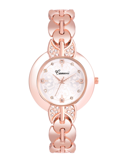 

Camerii Women Rose Gold-Toned & White Analogue Watch CWL1019