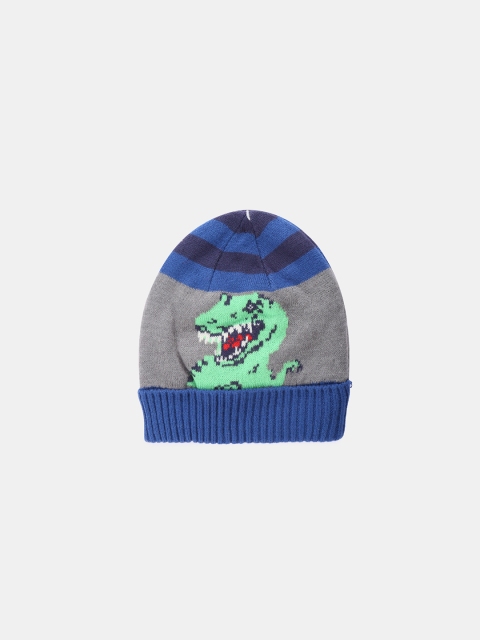 

GAP Boys Blue & Grey Printed Beanie