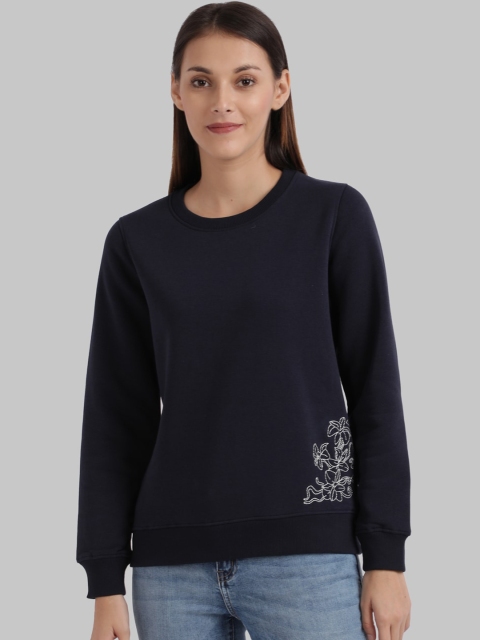 

Parx Women Navy Blue & Off-White Printed Pullover Sweatshirt