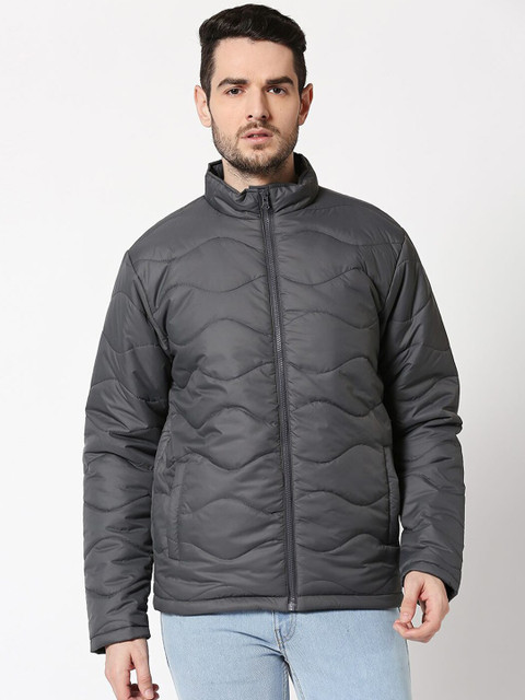 

Bewakoof Men Grey Puffer Jacket