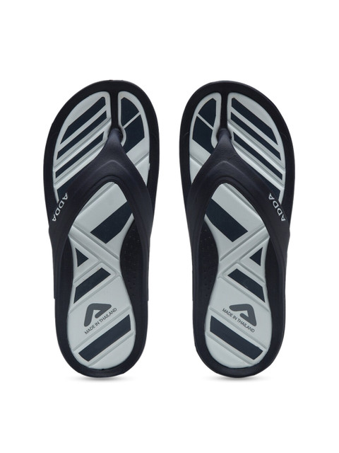 

Adda Men Navy Blue & White Printed Thong Flip-Flops