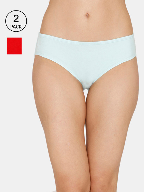 

Zivame Women Set Of 2 Assorted Low Rise Anti-Microbial Bikini Briefs ZI2517FASHZPRED