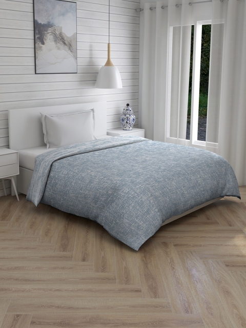 

Layers Blue & White Checked AC Room 150 GSM Single Bed Comforter
