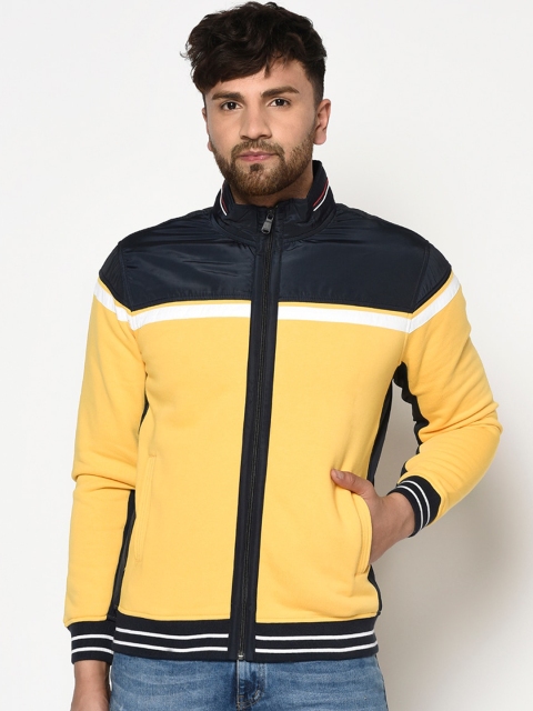

Octave Men Yellow & Black Colourblocked Sweatshirt