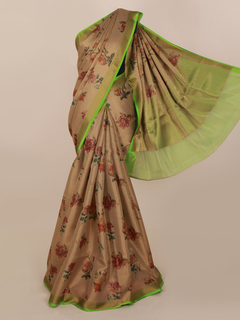 

Pothys Gold-Toned Woven Design Cotton Blend Saree