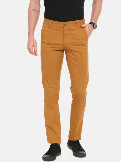 

IMYOUNG Men Brown Slim Fit Solid Chinos