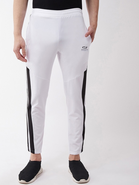 

Masch Sports Men White & Black Solid Slim-Fit Rapid-Dry Track Pant