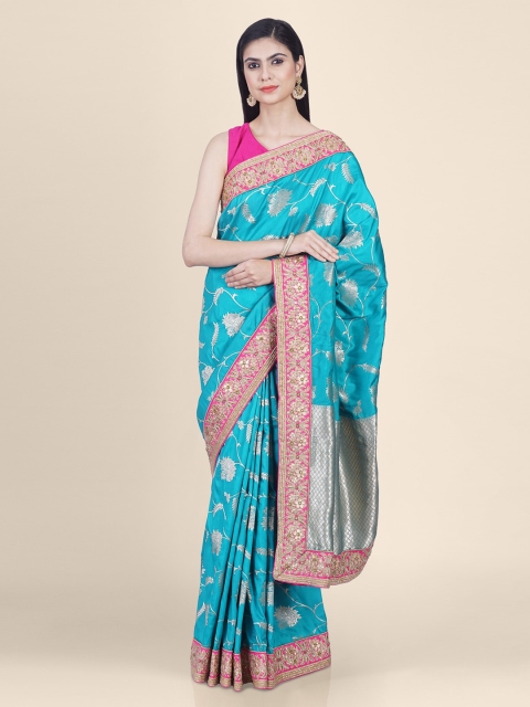 

Hastakala Blue Woven Design Saree