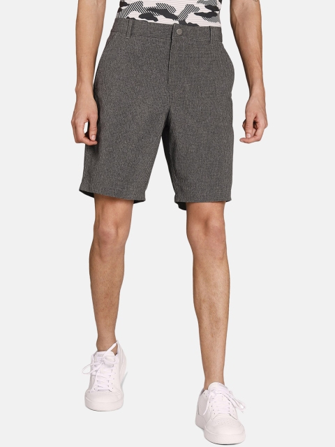 

Puma Men Grey Checked Regular Fit Golf Shorts