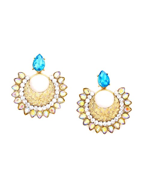 

Foxy Sperks Gold-Toned & Blue Classic Chandbalis