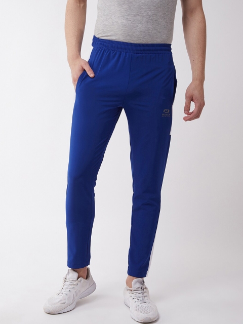 

Masch Sports Men Blue & White Colourblocked Slim Fit Track Pants