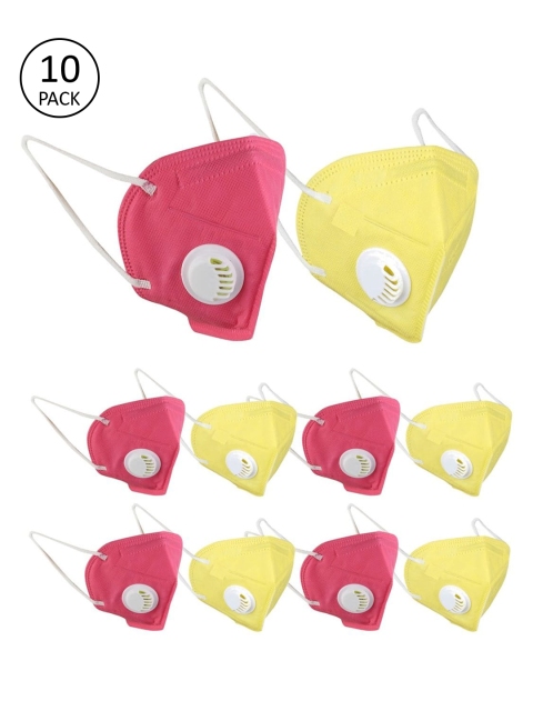 

OOMPH Unisex Pack Of 10 5-Ply N95 Protective Masks, Yellow