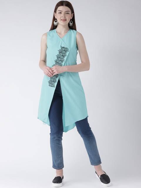 

DODO & MOA Blue Embroidered Kurti