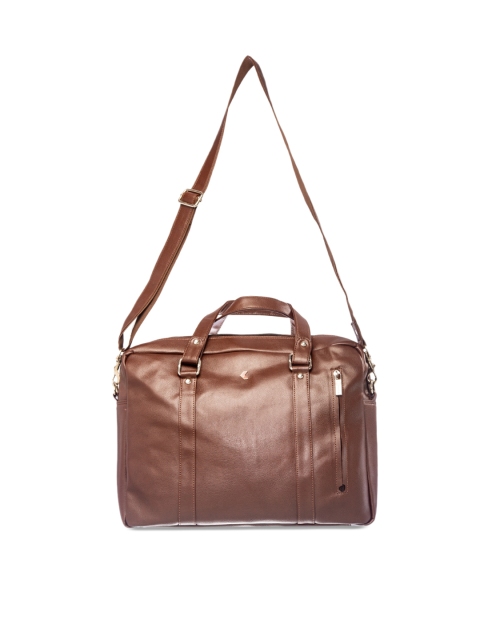 

Khadims Brown Solid Handheld Bag