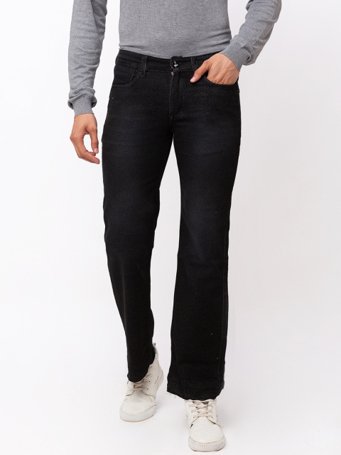 

mode de base Men Black Bootcut Mid-Rise Clean Look Stretchable Jeans