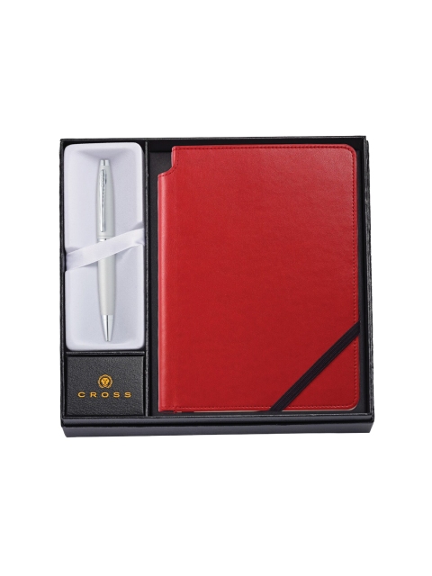 

Cross Red Calais Satin Chrome Ball Pen With Journal