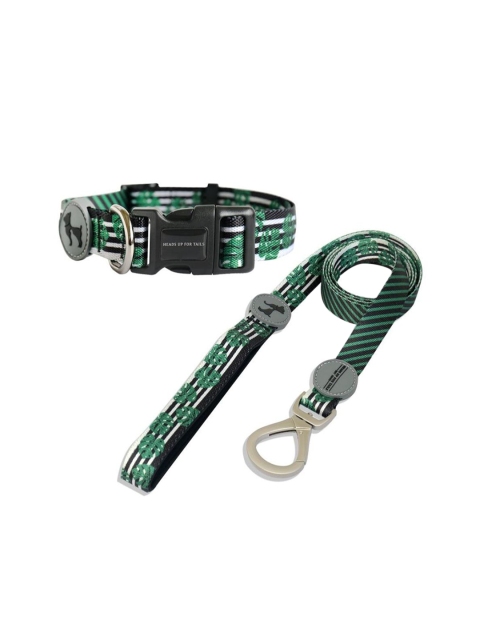 

Heads Up For Tails Green Be-Leaf in Good Dogs Collar and Leash Set