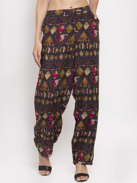 

TAG 7 Women Multicoloured Printed Straight Palazzos, Multi
