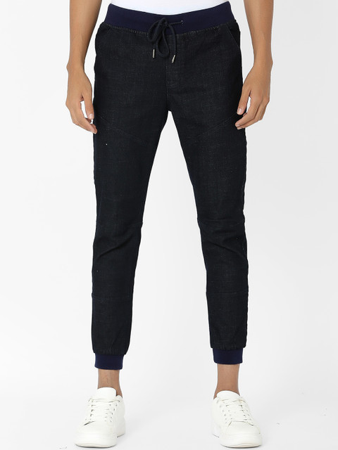 

MARCA Disati Men Navy Blue Slim Fit Mid-Rise Clean Look Jogger Jeans